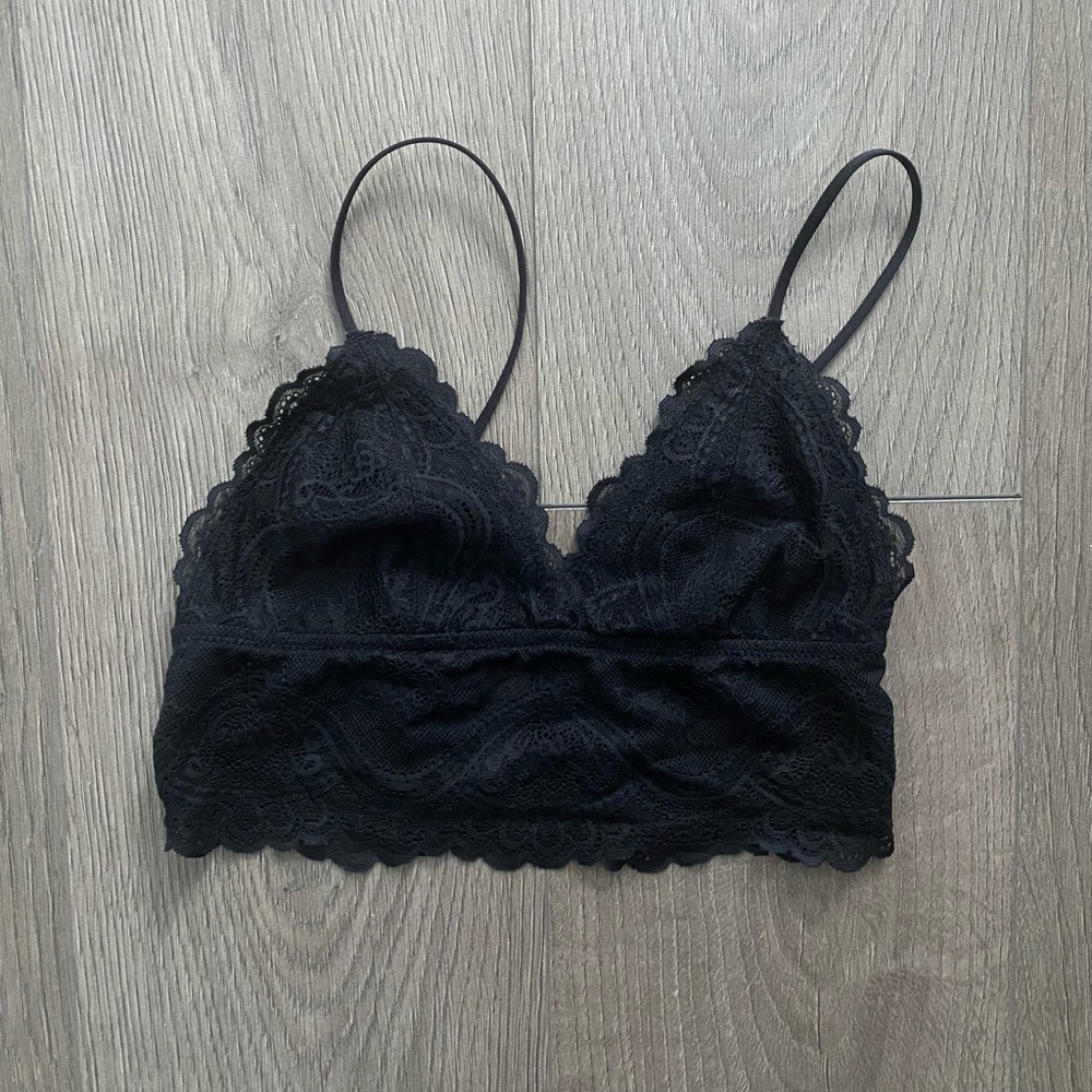 Black lace bralette